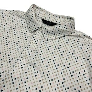 Bobby Jones Golf Polo Shirt Mens XXL Performance Stretch Spade Hearts White
